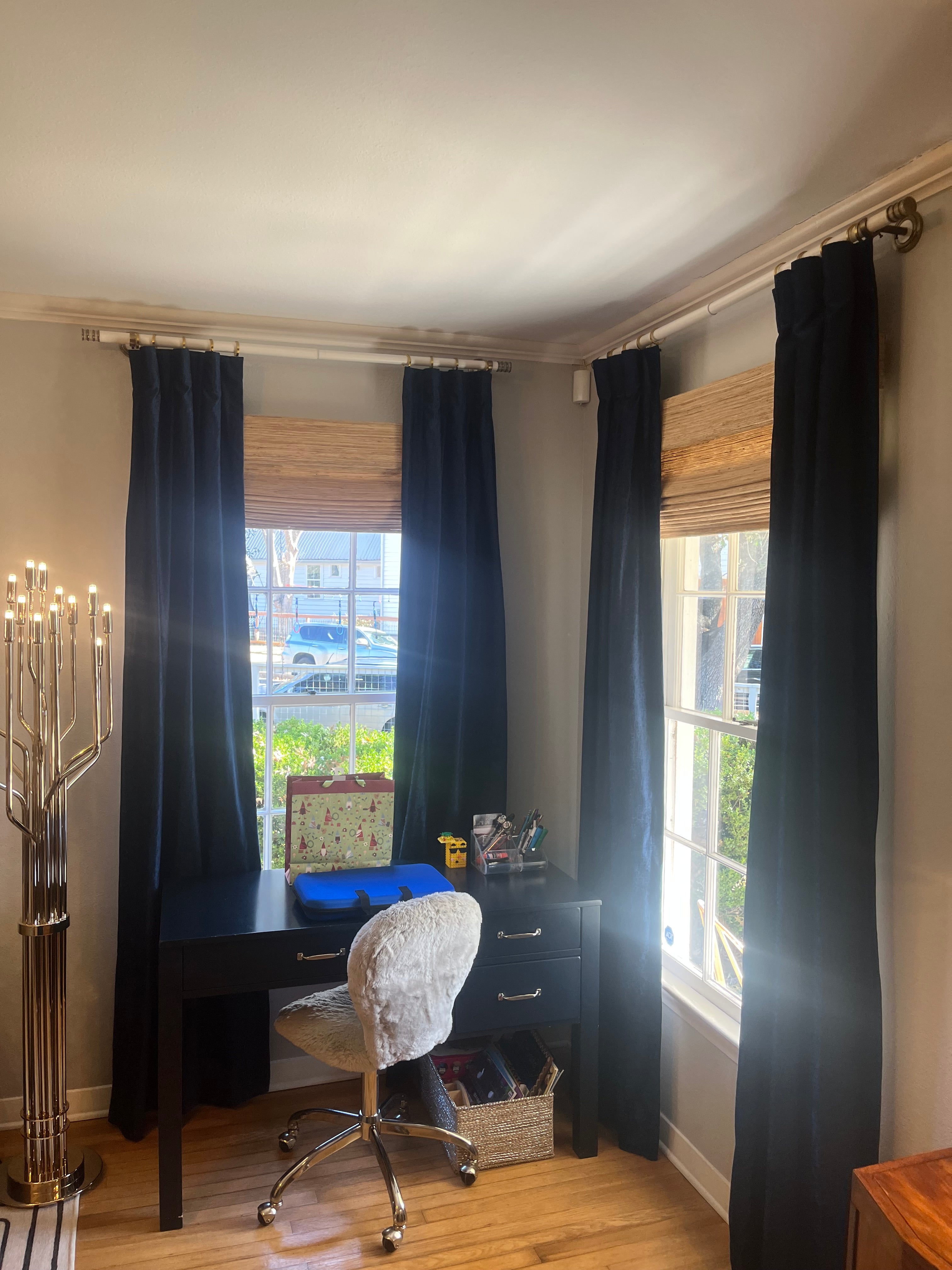 RIPPLEFOLD Pleated Pinned Wide Width Drapery Panels BLACKOUT