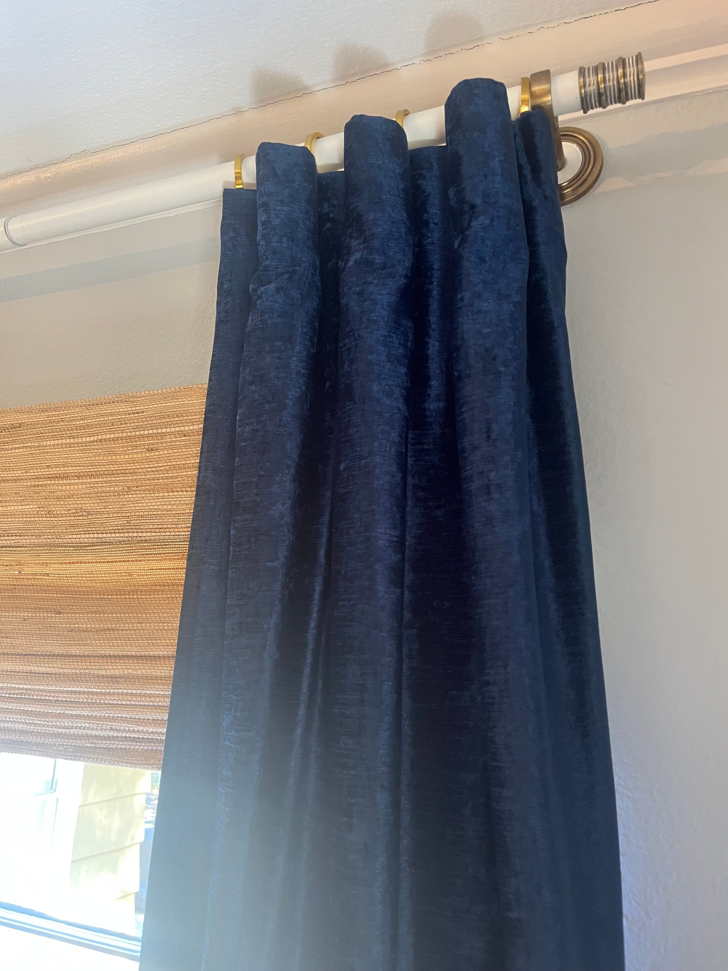 RIPPLEFOLD Pleated Pinned Decorative Drapery Panels BLACKOUT