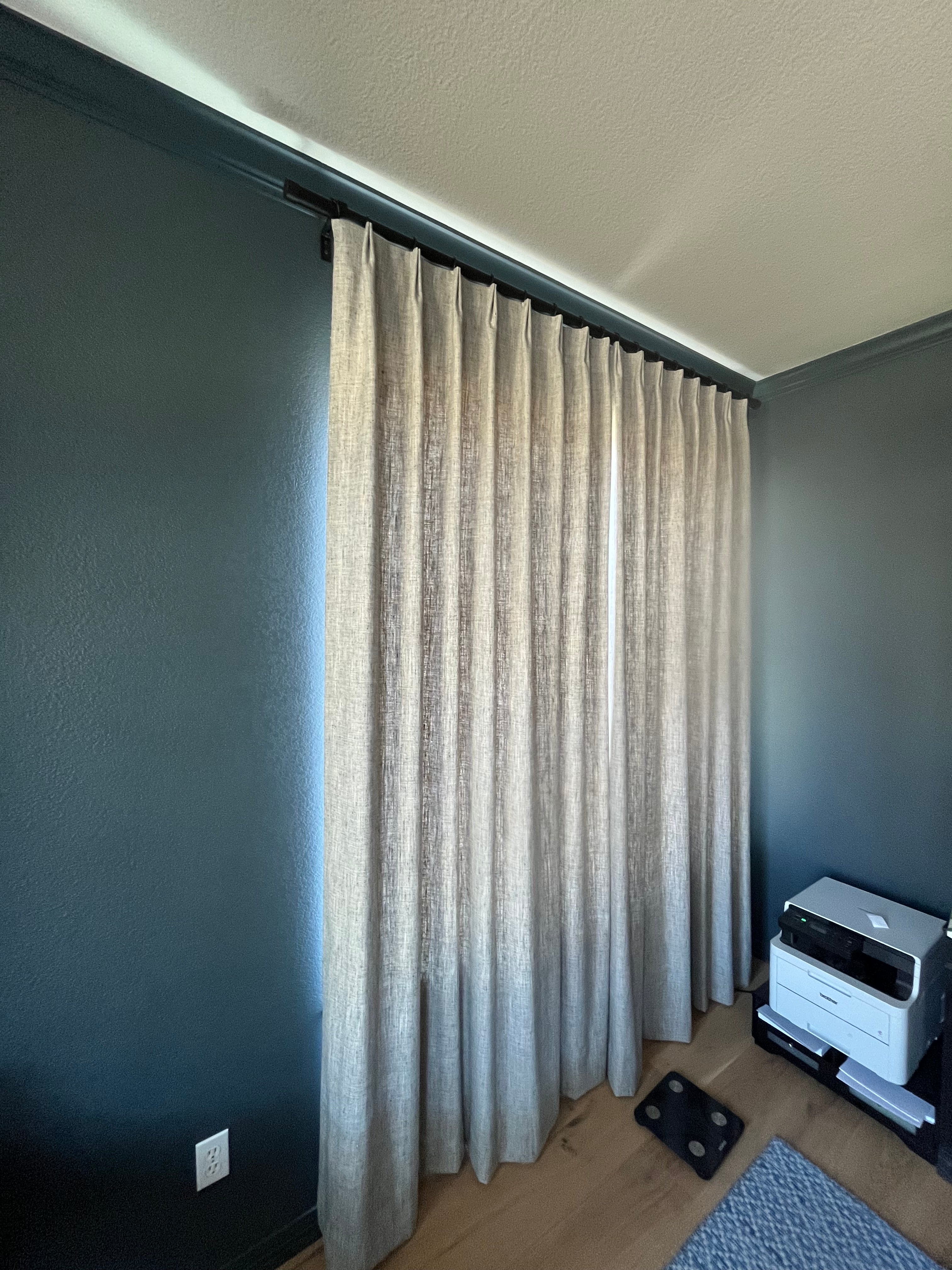 Pleated Pinned Wide Width Light Filtering Drapery Panels