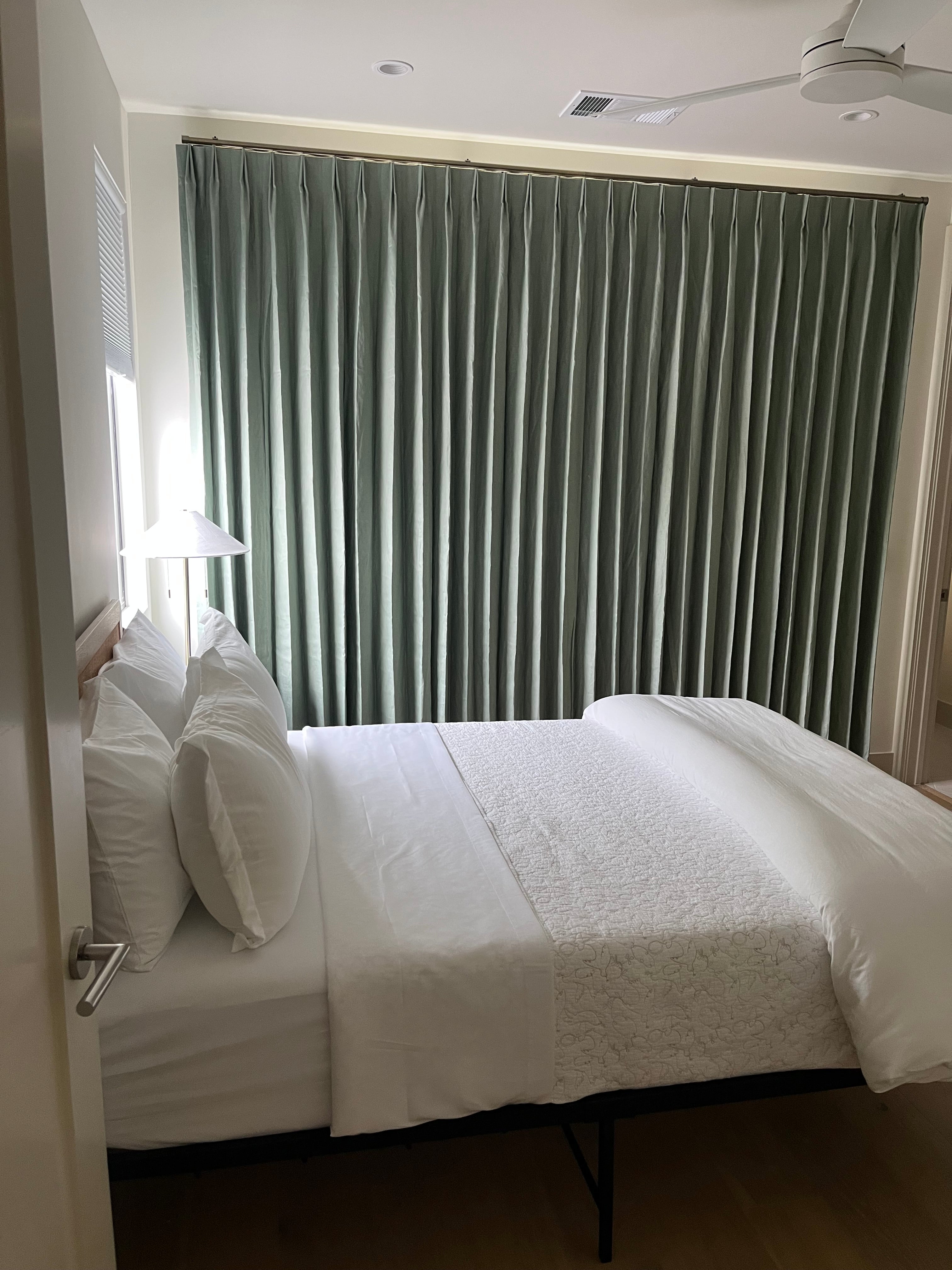 Pleated Pinned Wide Width Drapery Panels BLACKOUT