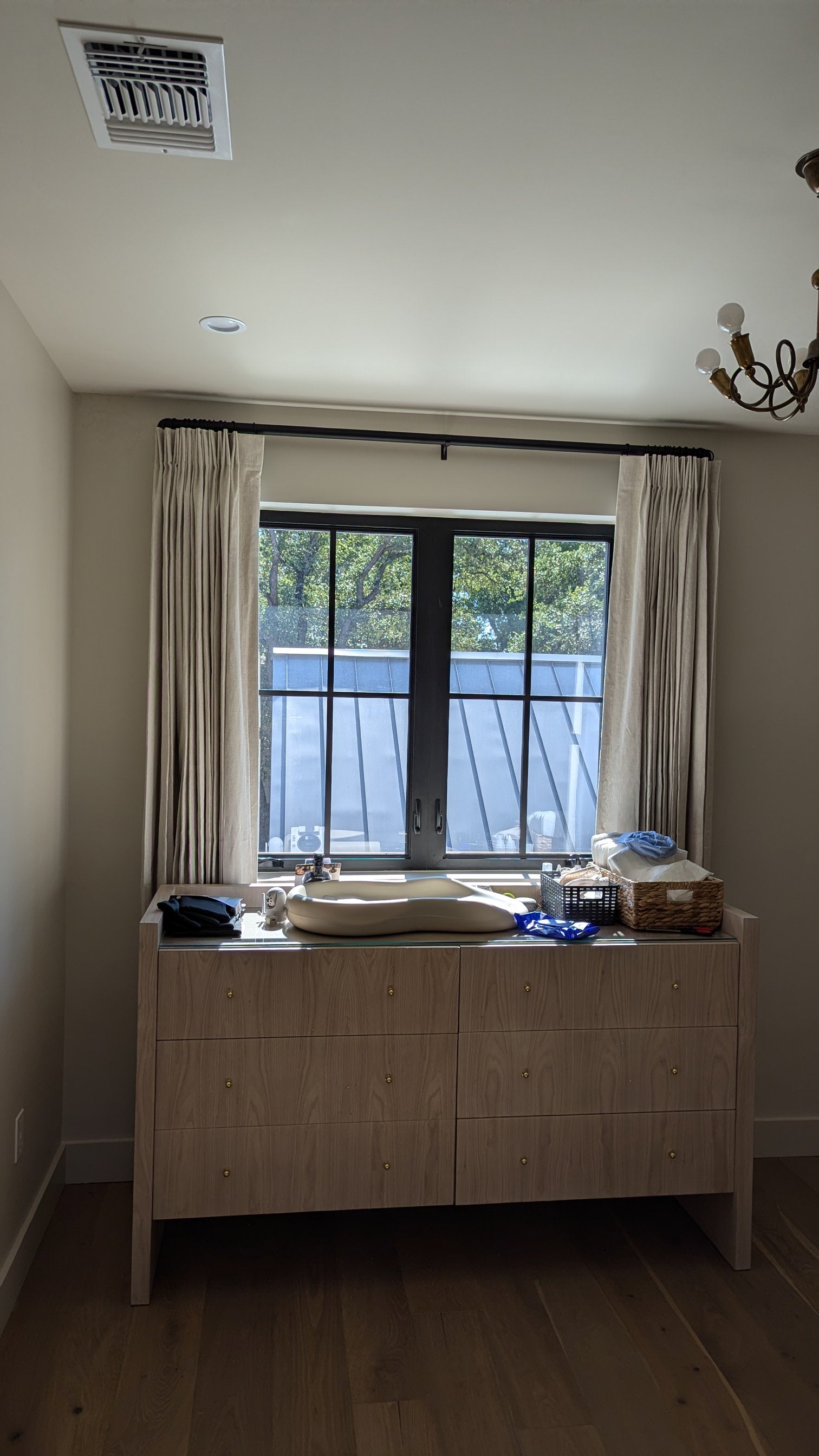 Pleated Pinned Wide Width Drapery Panels BLACKOUT