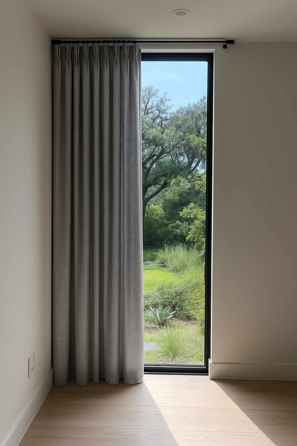 Pleated Pinned Decorative Light Filtering Drapery Panels