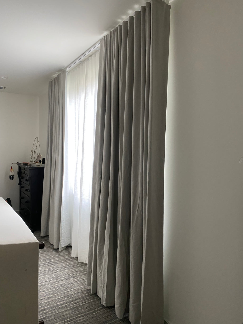 RIPPLEFOLD Pleated Pinned Wide Width Drapery Panels BLACKOUT