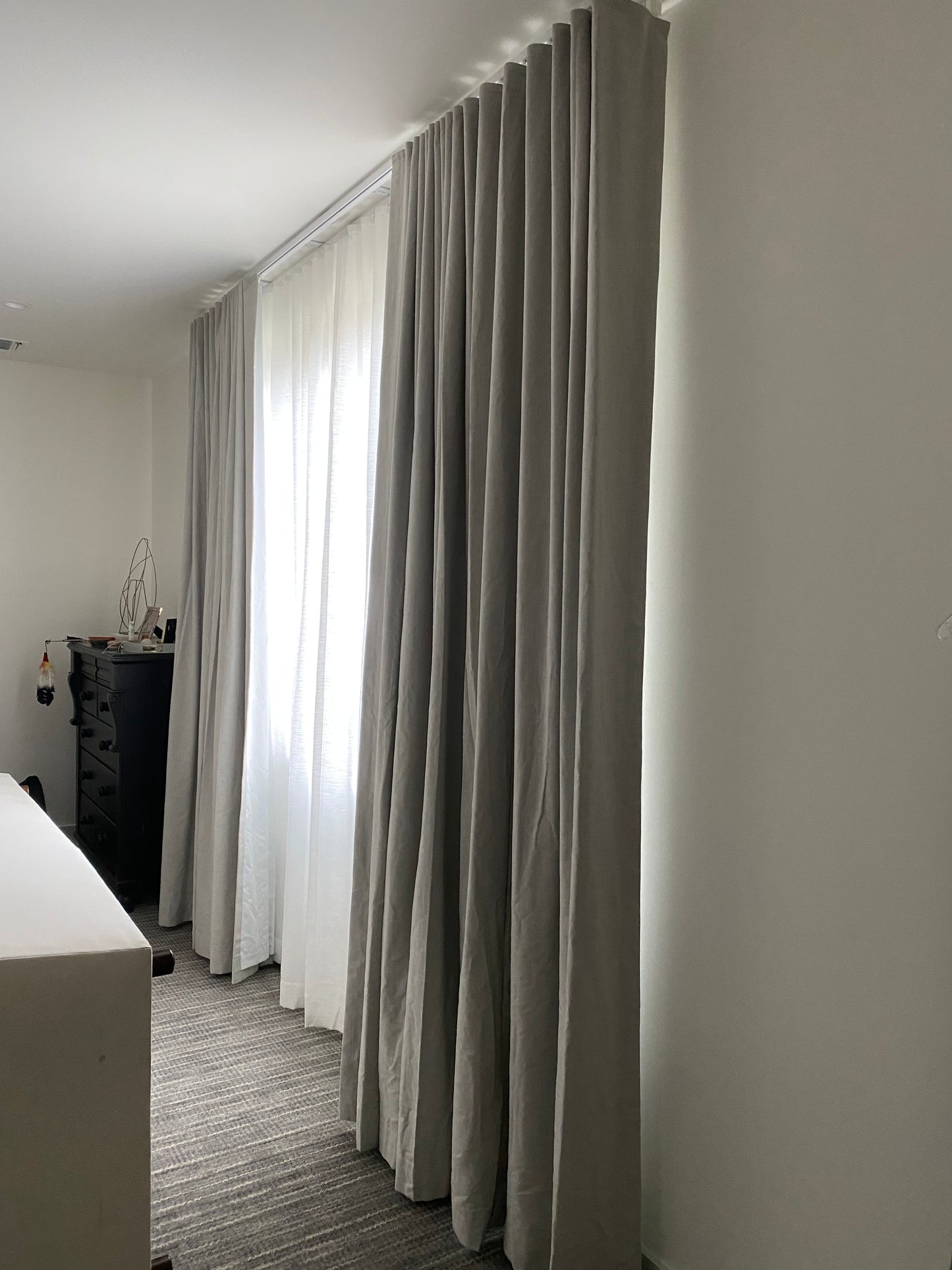 RIPPLEFOLD Pleated Pinned Wide Width Drapery Panels BLACKOUT