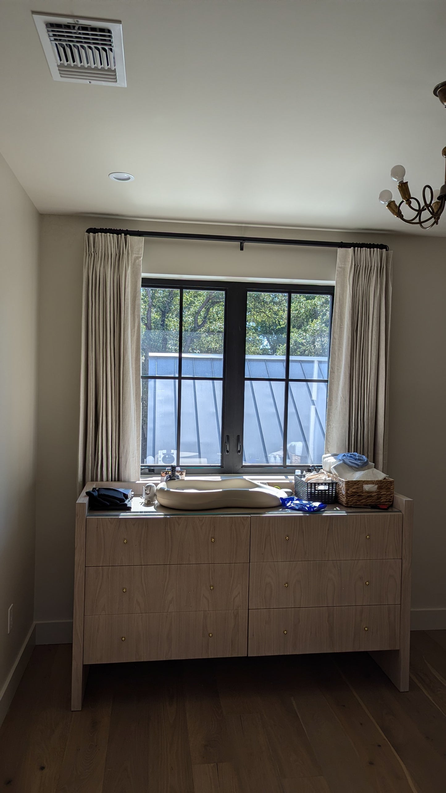Pleated Pinned Wide Width Drapery Panels BLACKOUT