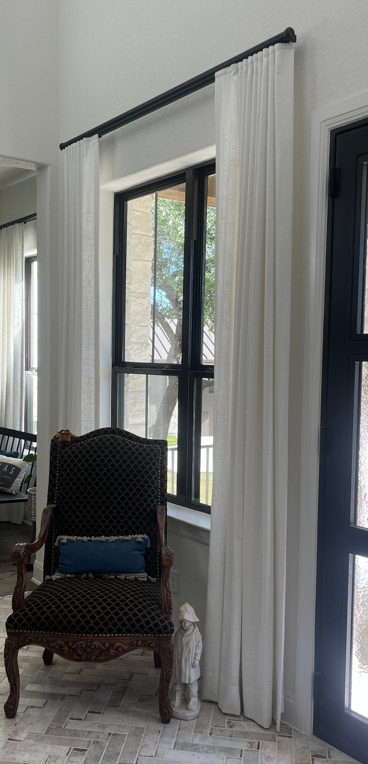 RIPPLEFOLD Pleated Pinned Decorative Drapery Panels BLACKOUT